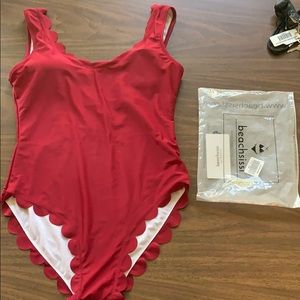 Maroon one piece Beach Sissi suit